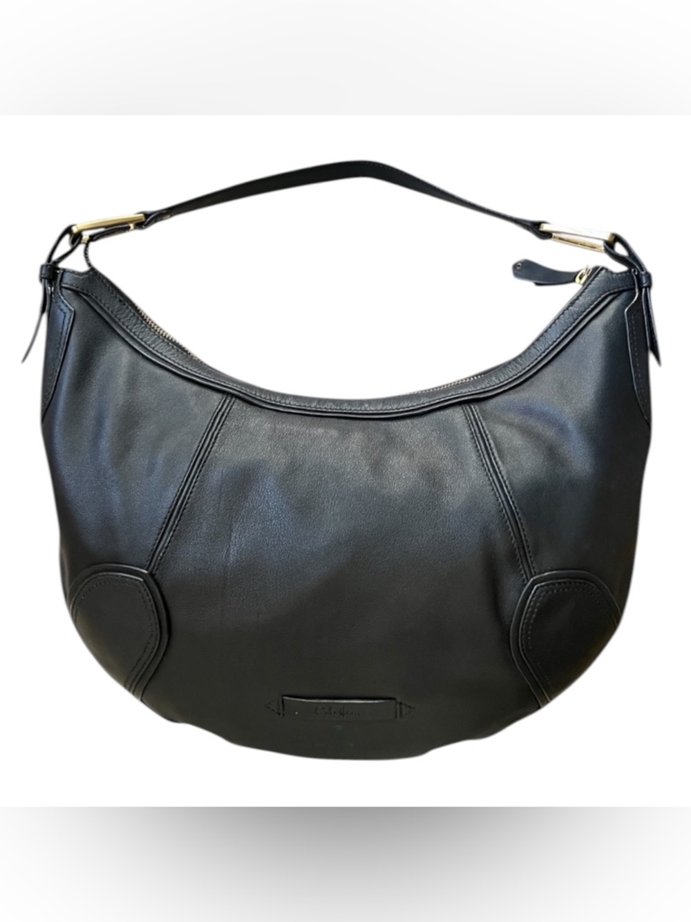 Cole Haan Black Leather Hobo Shoulder Hand Bag - Picture 2 of 13